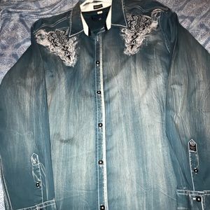 Roar button up long sleeve